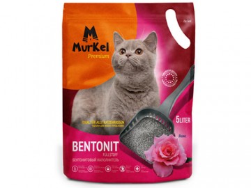 Murkel (Муркель) - Комкующийся наполнитель с ароматом розы, 10 л (8 кг)