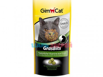 GimCat (ДжимКэт) - GrasBits, Витамины для очистки желудка с кошачьей травой, 15 г
