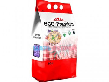 ECO-Premium (ЭКО-Премиум) - Комкующийся древесный наполнитель с ароматом Лаванды, 20 л (7,6 кг)