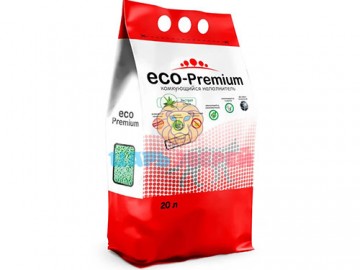 ECO-Premium (ЭКО-Премиум) - Комкующийся древесный наполнитель с ароматом Алоэ, 20 л (7,6 кг)