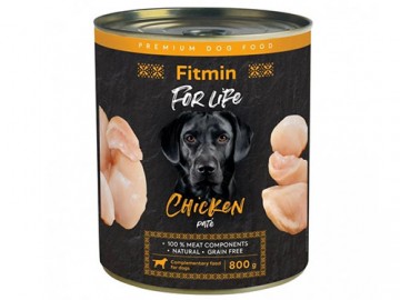 Fitmin (Фитмин) - For Life Chicken, Влажный корм для собак со вкусом курицы, банка 800 г