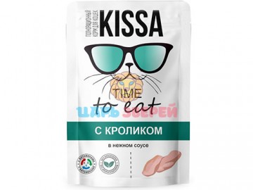 Kissa (Кисса) - Влажный корм для кошек, кролик в соусе, пауч 75 г