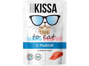 Kissa (Кисса) - Влажный корм для кошек, рыба в соусе, пауч 75 г