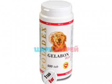 Polidex (Полидэкс) - Витамины Гелабон плюс Глюкозамин для собак, упаковка 500 таблеток