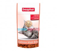 Beaphar (Беафар) - Salmon Malt Bits, Хрустящие подушечки для выведения шерсти из желудка у кошек, 35 г
