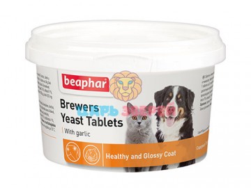 Beaphar (Беафар) -  Brewers Yeast Tablets, Пивные дрожжи для кошек и собак c чесноком, упаковка 250 таблеток