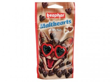 Beaphar (Беафар) - Malthearts, Лакомство для выведения шерсти из желудка у кошек, 150 штук