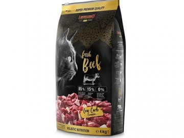 Leonardo (Леонардо) - Fresh Beef & Poultry Grain-Free, Беззерновой корм для взрослых кошек с чувствительностью к зерновым, с говядиной, 4 кг