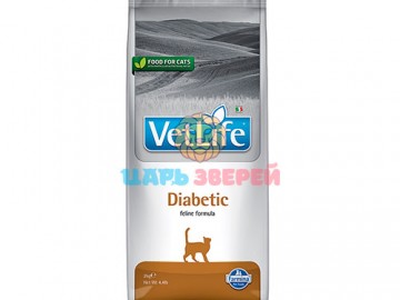 Farmina (Фармина)  - Vet Life Cat Diabetic , Диетический корм для кошек страдающих диабетом, упаковка 2 кг