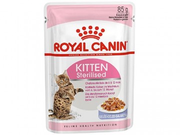 Royal Canin (Роял Канин) - Kitten Sterilised, влажный корм для стерилизованных котят в возрасте от 6 до 12 месяцев в соусе, пауч 85 г