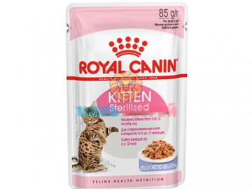 Royal Canin (Роял Канин) - Kitten Sterilised, влажный корм для стерилизованных котят в возрасте от 6 до 12 месяцев в соусе, пауч 85 г