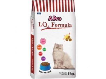 APro (АПро) - I.Q. Formula, Корм для взрослых кошек со вкусом говядины, 8 кг