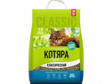 Котяра - Комкующийся наполнитель классический, 20 литров