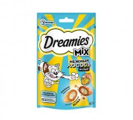 Dreamies (Дримс) - Mix, Хрустящие подушечки Микс для кошек с лососем и сыром, 60 г