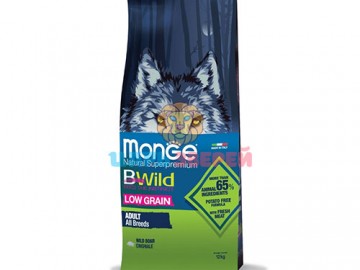 Monge (Монже) - BWild Low Grain All Breeds Adult, низкозерновой сухой корм для собак с кабаном (развес)