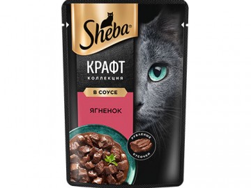 Sheba (Шеба) - Craft, Влажный корм для кошек кусочки ягненка в соусе, пауч 75 г