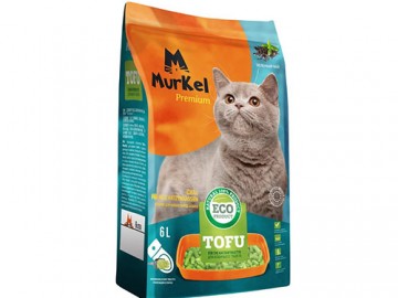Murkel (Муркель) - Тофу комкующийся наполнитель с ароматом зеленого чая, 12 л (5,2 кг)