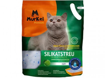 Murkel (Муркель) - Силикагелевый наполнитель с ароматом яблока, 10 л (4,5 кг)