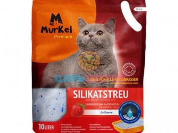 Murkel (Муркель) - Силикагелевый наполнитель с ароматом клубники, 10 л (4,5 кг)