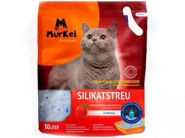 Murkel (Муркель) - Силикагелевый наполнитель с ароматом клубники, 10 л (4,5 кг)