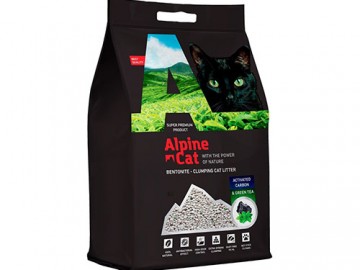 Alpine Cat (Альпин Кэт) - Intensive, комкующийся наполнитель с активированным углем и зеленым чаем, 10 л (8 кг)