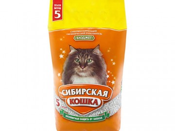 Сибирская Кошка - Бюджет, впитывающий наполнитель, 5 л