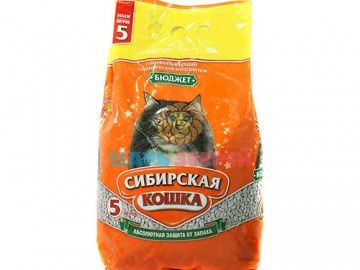 Сибирская Кошка - Бюджет, впитывающий наполнитель, 5 л