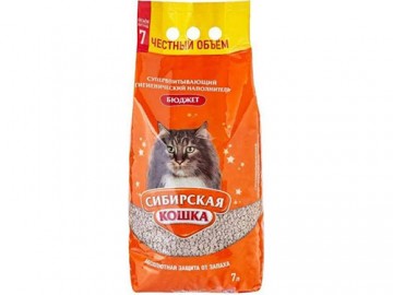 Сибирская Кошка - Бюджет, впитывающий наполнитель, 7 л