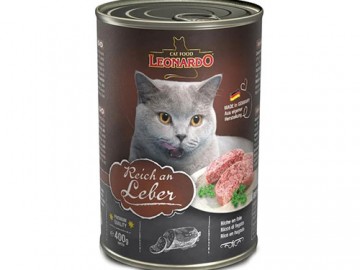 Leonardo (Леонардо) - Liver, Корм для взрослых кошек с ливером, баночка 400 г