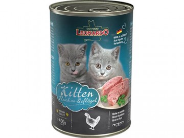 Leonardo (Леонардо) - Kitten Rich in Poultry, Корм для котят с курицей, баночка 400 г