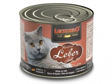 Leonardo (Леонардо) - Liver, Корм для взрослых кошек с ливером, баночка 200 г