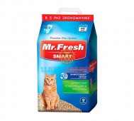 Mr.Fresh (Мистер Фреш) - Древесный комкующийся наполнитель для короткошерстных кошек, 9 л