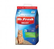 Mr.Fresh (Мистер Фреш) - Древесный комкующийся наполнитель для короткошерстных кошек, 9 л