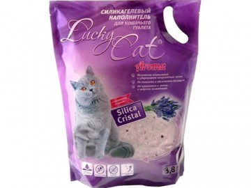 Lucky Cat (Лаки Кэт) - Силикагелевый наполнитель с ароматом лаванды, 3,8 л