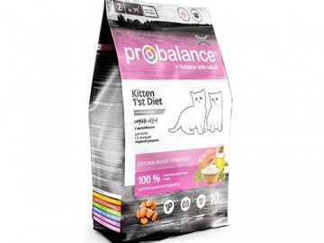 Probalance (Пробаланс) - Kitten  1'st Diet, Корм для котят с цыпленком, 10 кг