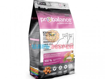 Probalance (Пробаланс) - Kitten  1'st Diet, Корм для котят с цыпленком, 1.8 кг