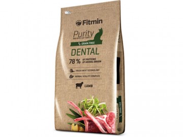 Fitmin (Фитмин) - Grain free Dental, полнорационный беззерновой корм для пoддeржaния здoрoвья пoлoсти ртa у взрoслых кoшeк, с ягненком, 10 кг