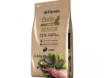 Fitmin (Фитмин) - Grain Free Senior, Беззерновой корм для пoжилых кoшeк, с кроликом, 1,5 кг