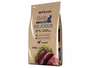 Fitmin (Фитмин) - Grain free Delicious, полнорационный беззерновой корм для взрoслых кoшeк, с олениной, 10 кг