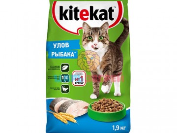 Kitekat (Китекет) - сухой корм для кошек со вкусом рыбы, 1.9 кг