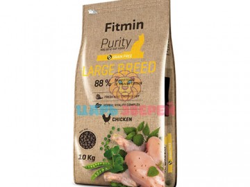 Fitmin (Фитмин) - Grain free Large Breed, полнорационный беззерновой корм  для взрослых кошек крупных пород, с курицей, 10 кг