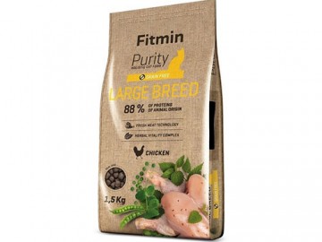 Fitmin (Фитмин) - Grain free Large Breed, полнорационный беззерновой корм для взрослых кошек крупных пород, с курицей, 1.5 кг