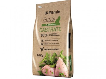 Fitmin (Фитмин) - Grain Free Castrate, Беззерновой корм для взрослых стерилизованных кошек, с курицей, 10 кг