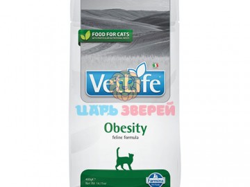 Farmina (Фармина)  - Vet Life Cat Obesity, для снижения лишнего веса у кошек, 400 г