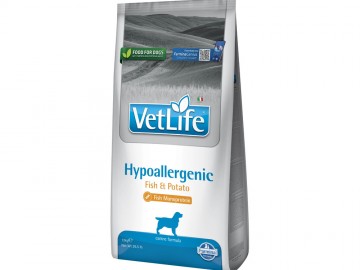 Farmina (Фармина) - Vet Life Dog Hypoallergenic Fish & Potato, Сухой корм для взрослых собак с пищевой аллергией с рыбой и картофелем, 12 кг
