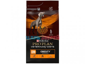 Pro Plan (Про План) - Veterinary Diets Obesity Management, диетический корм для собак при ожирении, 3кг
