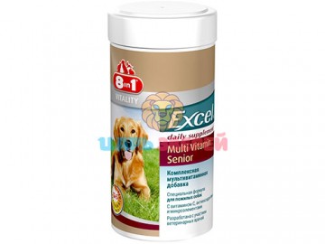 8in1 (8в1) - Excel Senior Multi Vitamin , Эксель Мультивитамины для пожилых собак, 70 таблеток