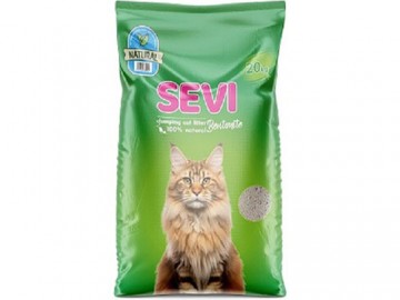 SEVI (СЭВИ) - Наполнитель бентонитовый комкующийся с ароматом зеленого чая, 25 л (20 кг)