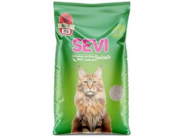 SEVI (СЭВИ) - Наполнитель бентонитовый комкующийся с ароматом розы, 25 л (20 кг)