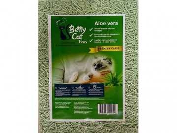Betty Cat (Бэтти кэт) - Тофу комкующийся наполнитель с алоэ вера, 6 л